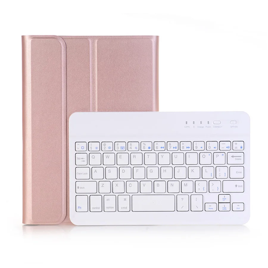 Wireless Bluetooth Keyboard Leather Case Stand Cover for Apple iPad mini 1 2 3 Tablet Protective Case Skin with Keyboard (77)