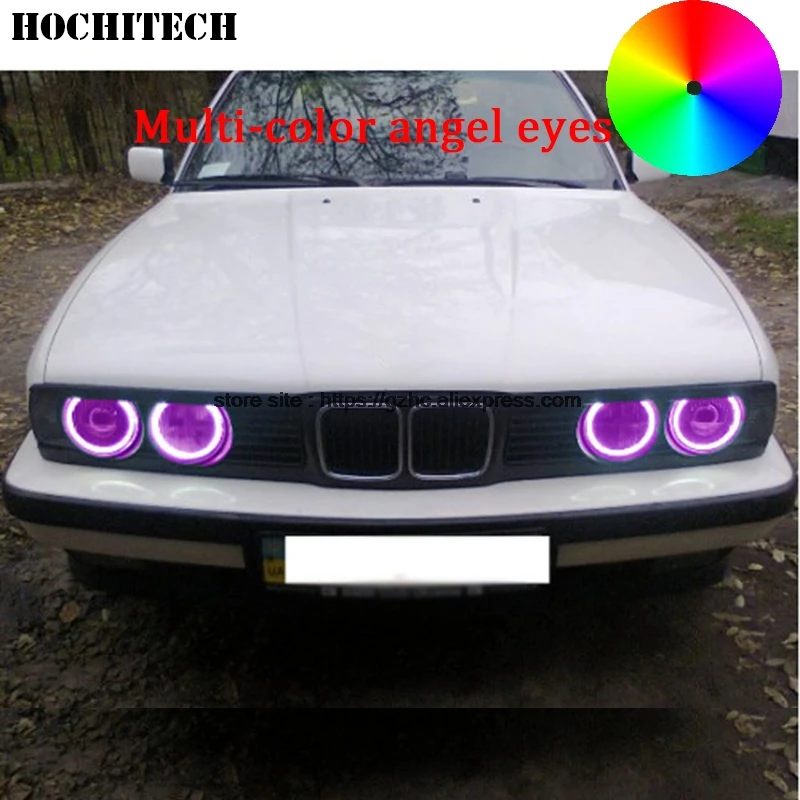HochiTech для BMW E30 E32 E34 разноцветный светодиодный светильник RGB с ангельскими глазами