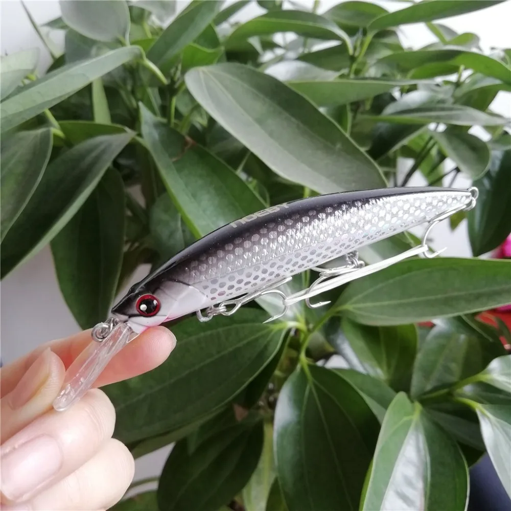 Iscas de Pesca Noeby Naufrágio Minnow 110mm 36g Nova Isca Manivela Baixo Pesca Wobblers 8 Pçs 10 Cheap Iscas artificiais