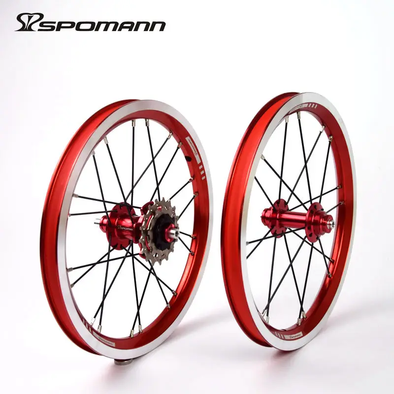 Spomann 14 Inch Bicycle Wheelset Ultralight BMX Wheel Folding Bike