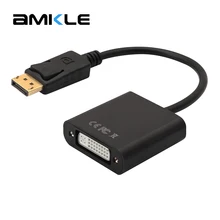 Amkle DP to DVI Adapter Cable DisplayPort to DVI Adapter Converter Male to Female Support 1080P for Monitor Projector PC Display