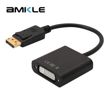

Amkle DP to DVI Adapter Cable DisplayPort to DVI Adapter Converter Male to Female Support 1080P for Monitor Projector PC Display