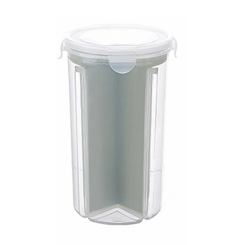 

Kitchen Transparent Compartment Sealed Cans Grain Storage Tank Multifunctional Food Storage Box Storage Tank 5L Green Plastic