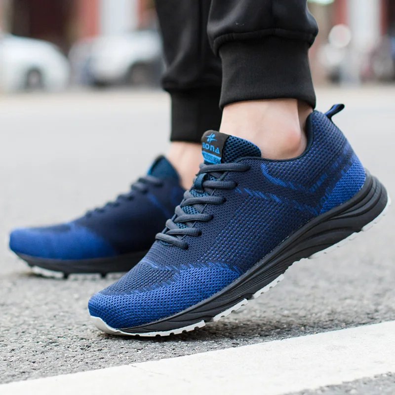 BONA Men Running Shoes Outdoor Walking Comfortable Sneakers Lace Up Athletic Shoes