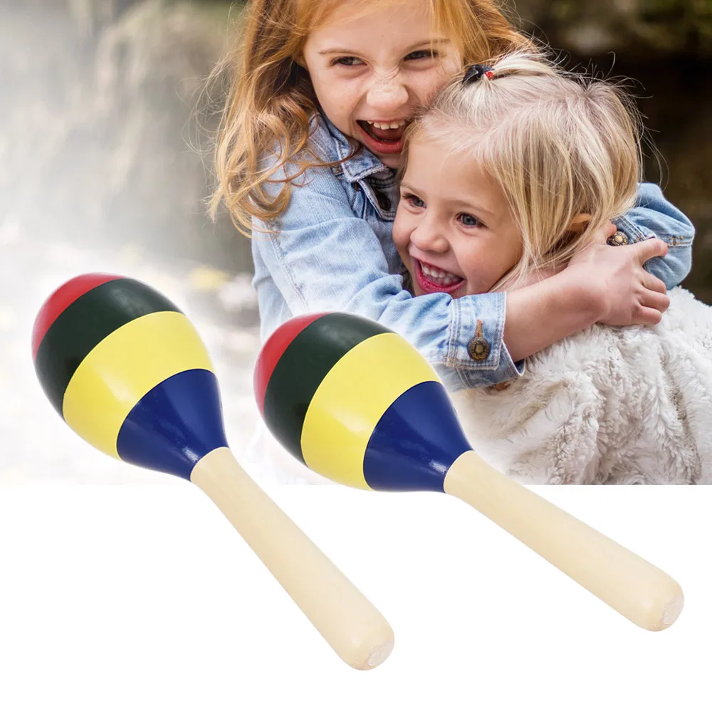2 предмета деревянный Погремушки шейкеры погремушки песок Молотки ударный инструмент музыкальная игрушка для детский праздничный костюм