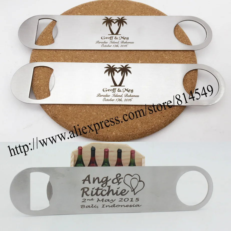 

10pcs Personalized Birthday gift or personalized Wedding gift of stainless steel bottle opener , Personalized logo Free