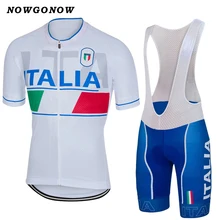 Italia Классический белый командный велосипед велосипедные наборы/одежда Джерси/нагрудник шорты дышащий гелевый коврик JIASHUO
