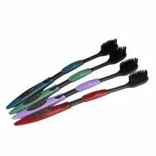 4 шт./лот здоровья гигиена полости рта Двухместный Ultra Soft Зубная щётка Bamboo уголь Nano кисть Чистый ухода за полостью рта здоровья уголь Зубная щётка