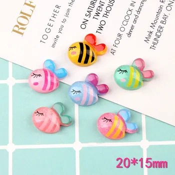 

12PCS Pearlescent Bee Filler For Clear/Fluffy Mud Box Popular Toys Kids Lizun Slime DIY Kit Accessories Children Modeling Clay