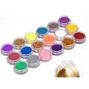 

18 Colors Nail Art Glitter Powder Dust Decoration kit For Acrylic Tips UV Gel DIY Drop Shipping Wholesale Nail Glitter