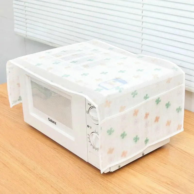 Microwave Oven Anti Dust Cover Oil-proof Waterproof Protector Cover Double Pockets