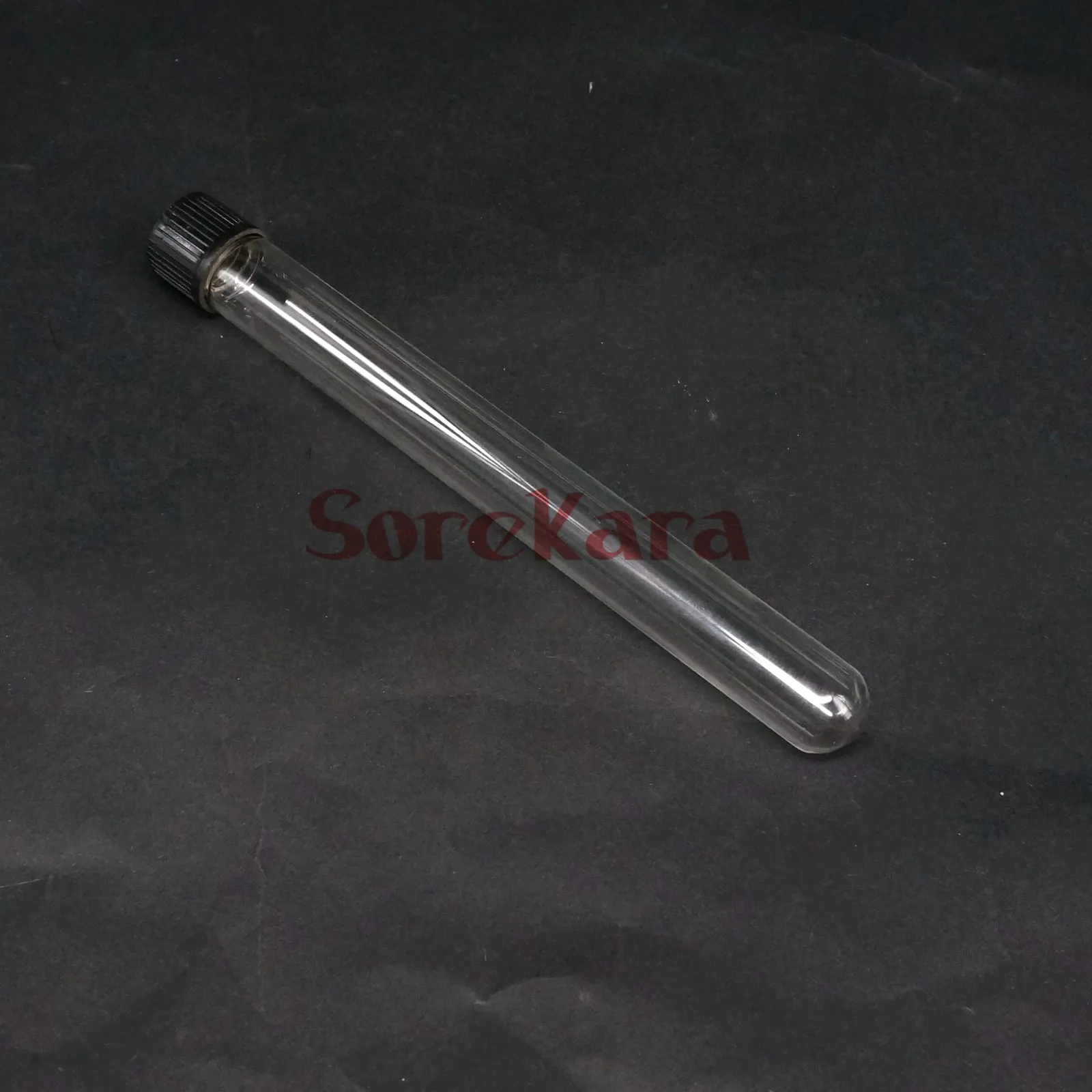 

LOT 5 15x150mm Glass Test Tube Round bottom with Screw Cap for Chemistry Laboratory