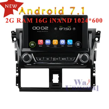 

WANUSUAL 8 Inch Quad Core 16G 2G RAM Android 7.1 Car Multimedia Player for Toyota 2014 Yaris GPS Navigation with BT WIFI 3G Maps