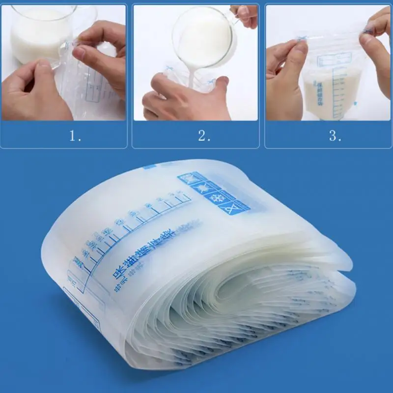 

30Pcs / Lot 250ml Safe Food Storage Bags Breast Milk Freezer Bags Baby Breast Milk Storage Bag Liquid Breast Milk Storage Bags