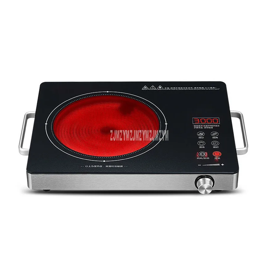 3000W 39*31cm Touch Control Electric Ceramic Stove Induction Cooker 180min Timing Power Adjusting No Radiation Cooktop JN-20A6B - Цвет: Черный