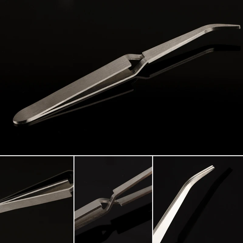 Nail-Art-Shaping-Tweezers-Stainless-Steel-Multi-Function-Clip-Tip--Tool-UV-Gel-Acrylic-C