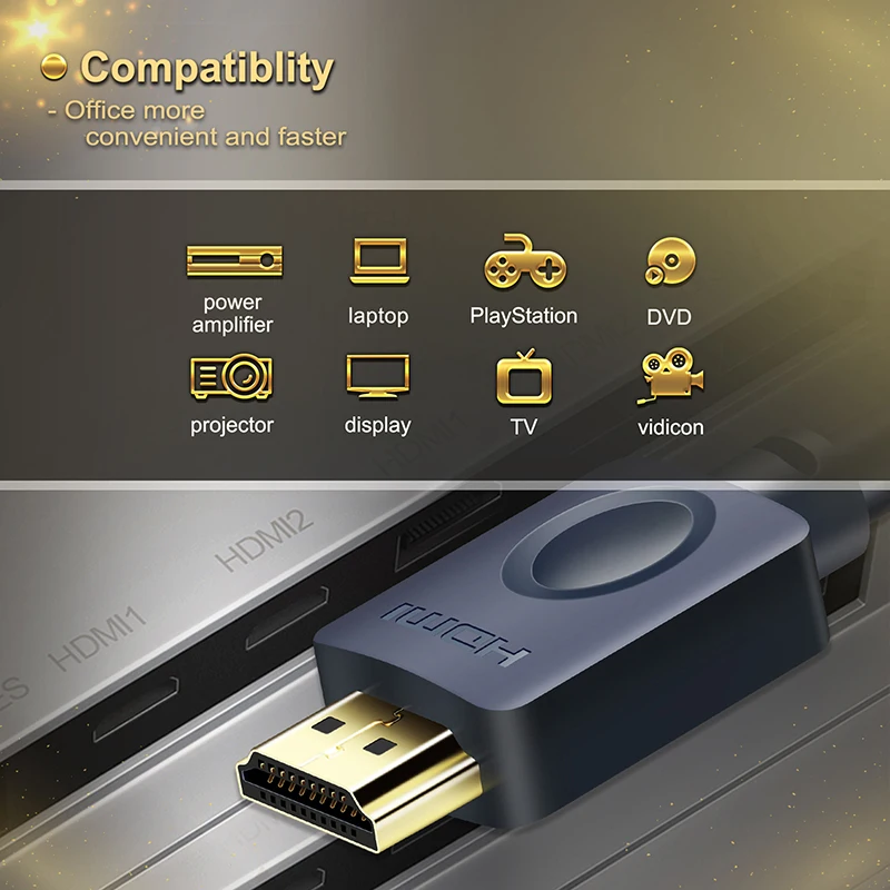 Cabletime HDMI Cable 90/270 Degree Angle 2K*4K 2.0 3D Pro HDMI to HDMI Upgraded CL3 for TV PS3 PS4 Projector Computer N115
