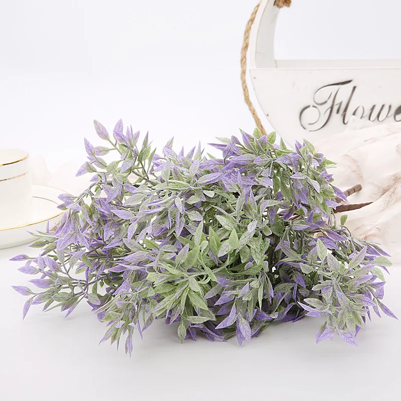 

Artificial willow leaves bouquet fake leaf green plastic plants home Christmas wedding decoration