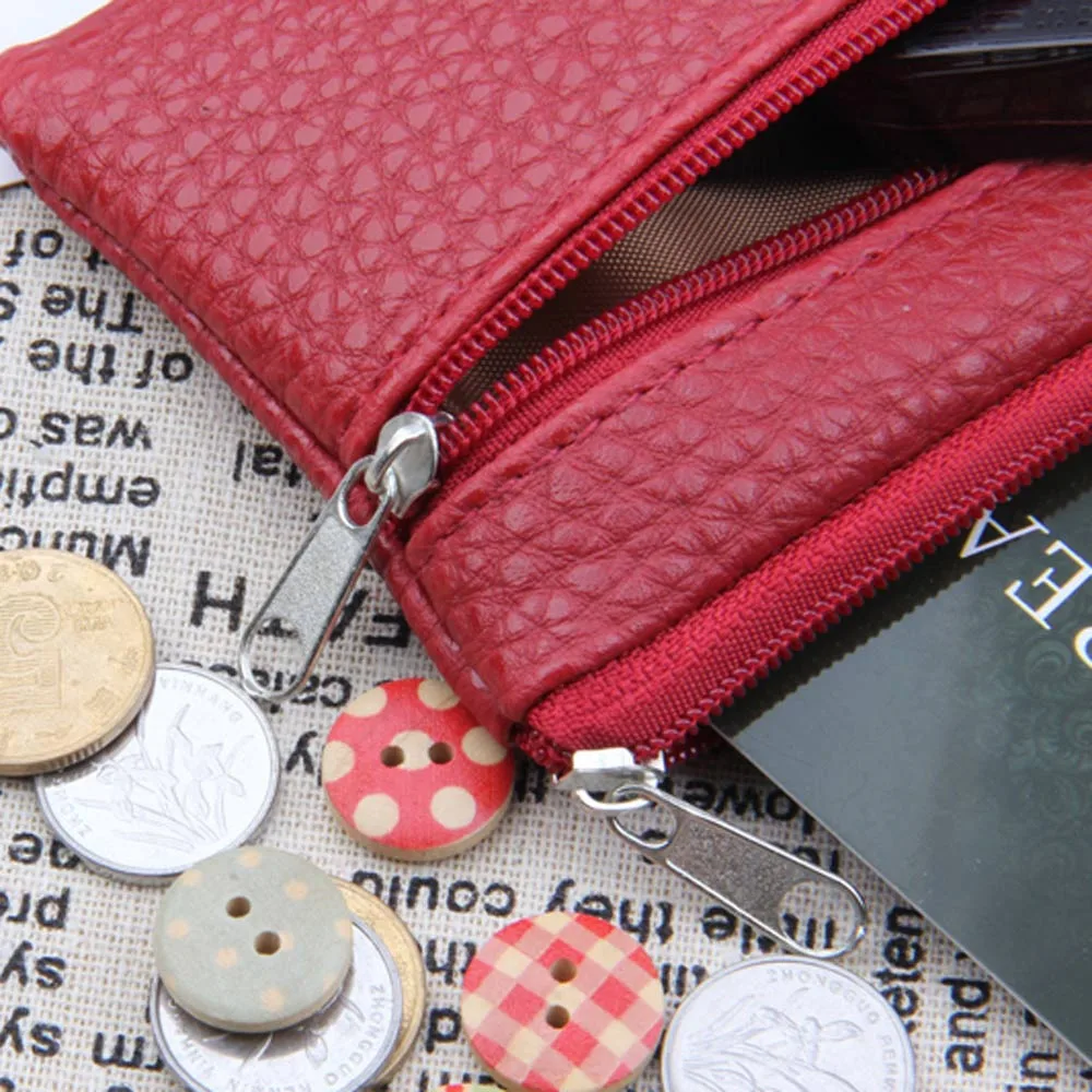 Кошелек для монет, женский и мужской кожаный бумажник, многофункциональный кожаный кошелек на молнии для монет, кошелек для карт#15