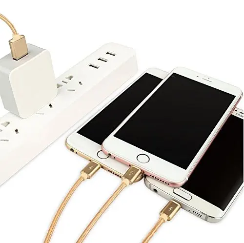 Новый дизайн 100 см 3 в 1 premium оплетка Кабель USB для iPhone 6/5/iPad и Samsung Android зарядки|samsung