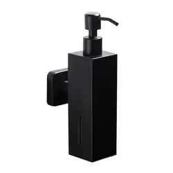 Черный мыльный диспенсер с настенным креплением 304 Нержавеющая сталь дозатор для жидкого мыла для Аксессуары для ванной комнаты бортике