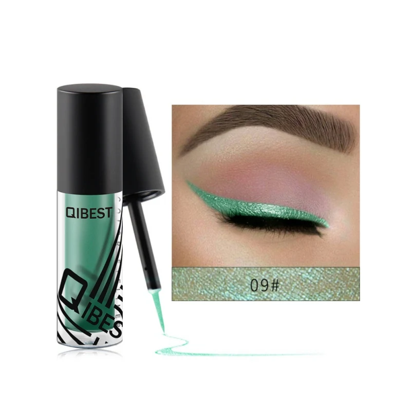 QiBest 10 Цвета жидкости Блестящий подводка для глаз карандаш долгое Водонепроницаемый макияж глаз Eye Liner