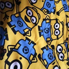 100*180 см Миньоны махровая трикотажная хлопчатобумажная ткань для ткани детский текстиль для девочек одежда шитья