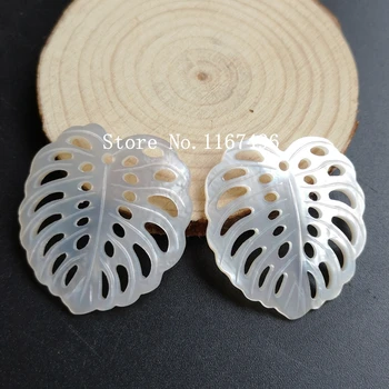 

30pcs/lot Hollow Leaf pearl MOP Beads Natural Leaf Mother of Pearl Shell Beads for DIY Jewelry