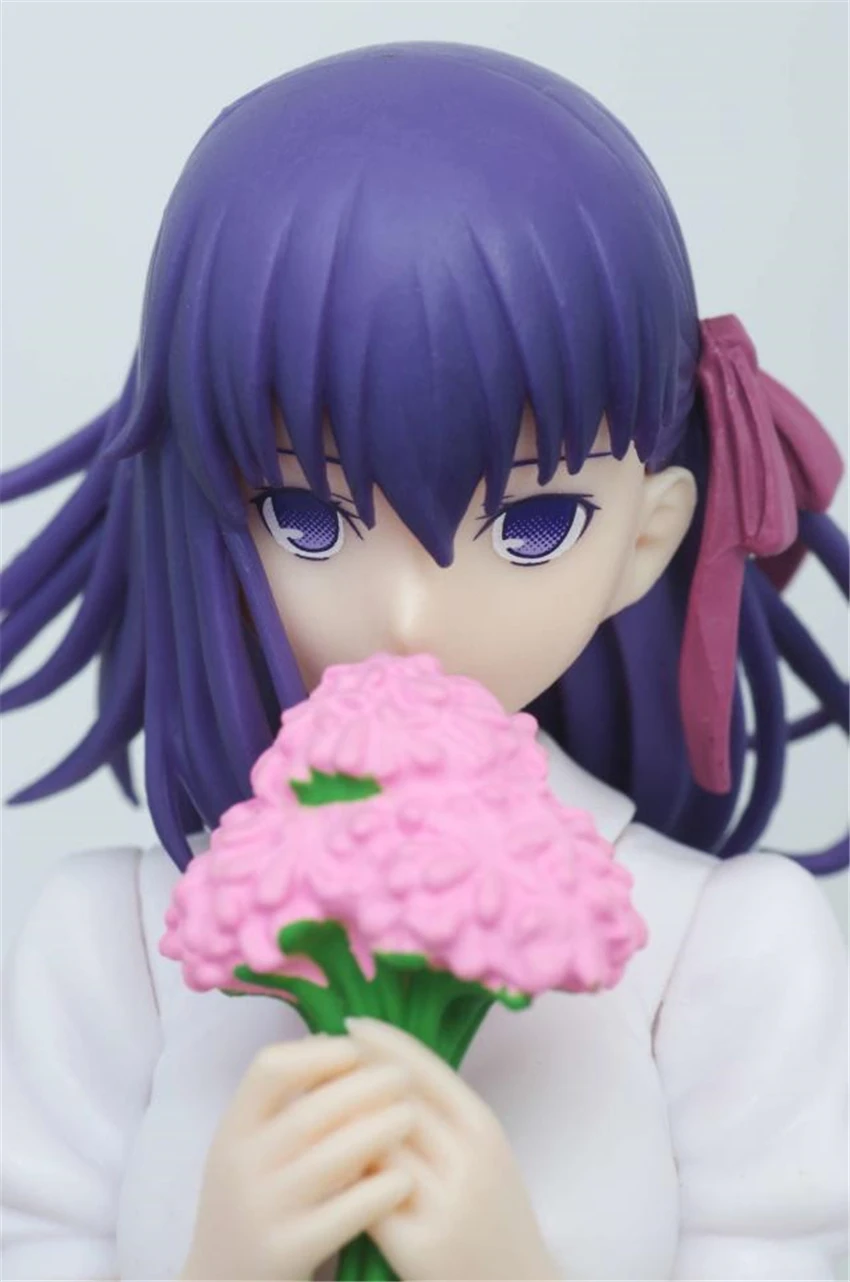 

Haocaitoy Fate Heaven's Feel Matou Sakura Scene PVC Scale Purple Anime Action Figures Collecting Dolls 17cm