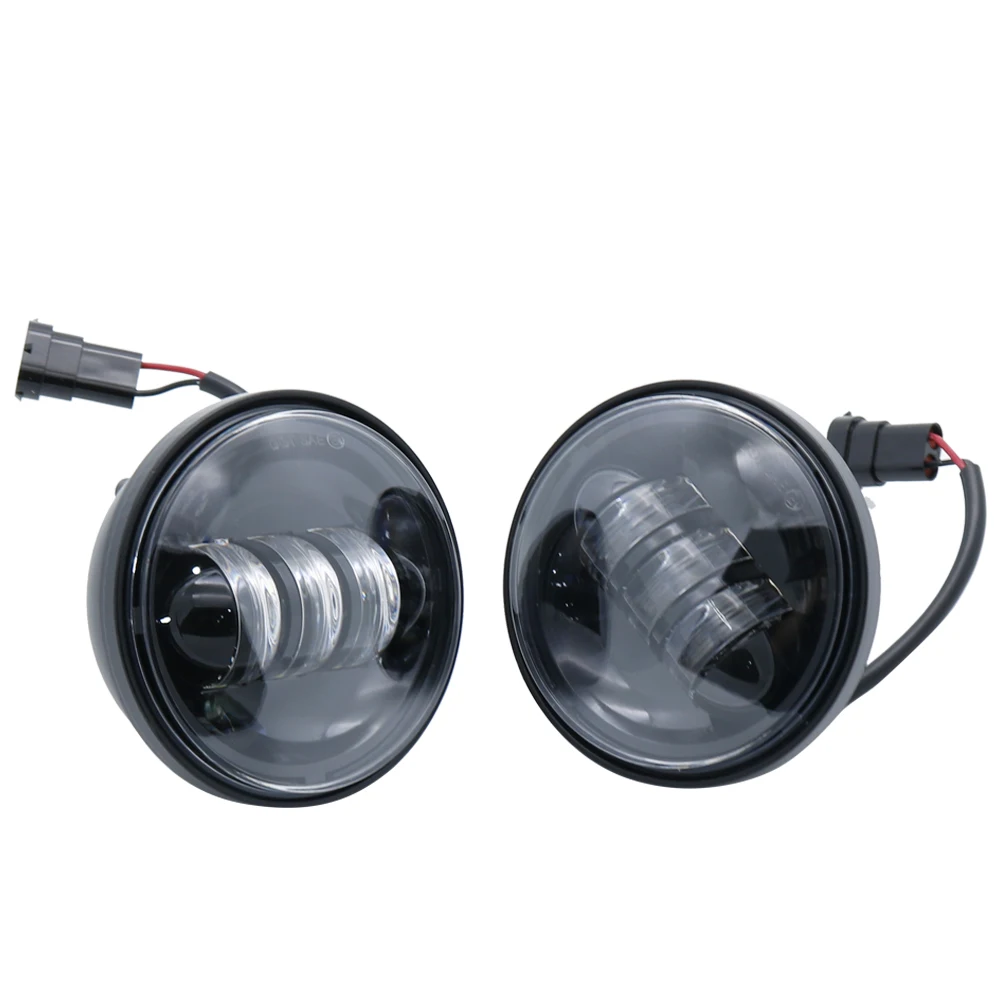 Для мотоцикла Harley 2шт 4 5 дюймов светодиодный противотуманный светильник DRL Led