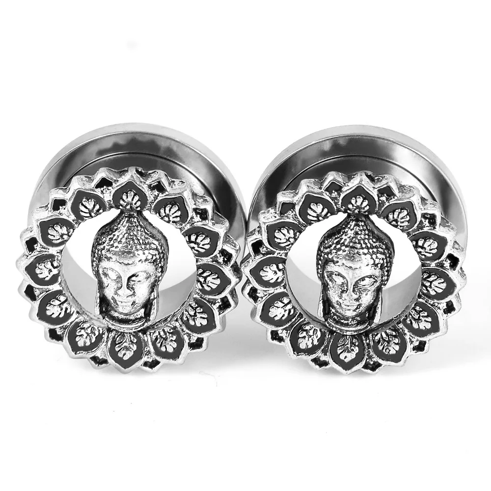 new fashion buddha Pircing Helix stainless steel ear plug tunnels