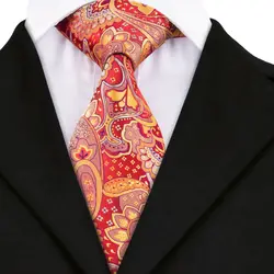 2018 самые популярные цветочные и пасили галстуки для мужчин модные оранжевые шелковые мужские галстуки для свадьба вечерние деловые 8,5 см