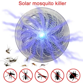 

Solar Powered Buzz UV Lamp Light Fly Insect Bug Electric Shock Wireless Mosquito Killer LKS99