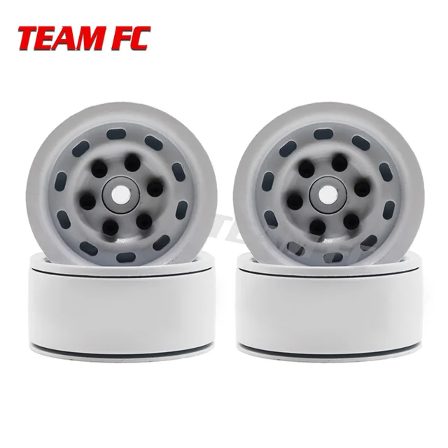 Best Price 4PCS RC Crawler 1:10 White Metal Wheel Rim 1.9 Inch BEADLOCK for 1/10 Axial SCX10 CC01 D90 D110 TRX-4 F114