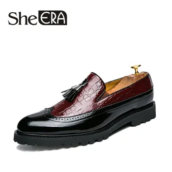 

2019 New Men Casual Shoes PU Leather Tessel Men Loafers Moccasins Slip On Men's Flats Breathable Male Driving Shoes Plus Size 43