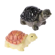 OOTDTY 5 шт./компл. миниатюрная черепаха из смолы микро горшок для садового растения бонсай ремесло украшение орнамент 2,0 см x 1,0 см для садового дома