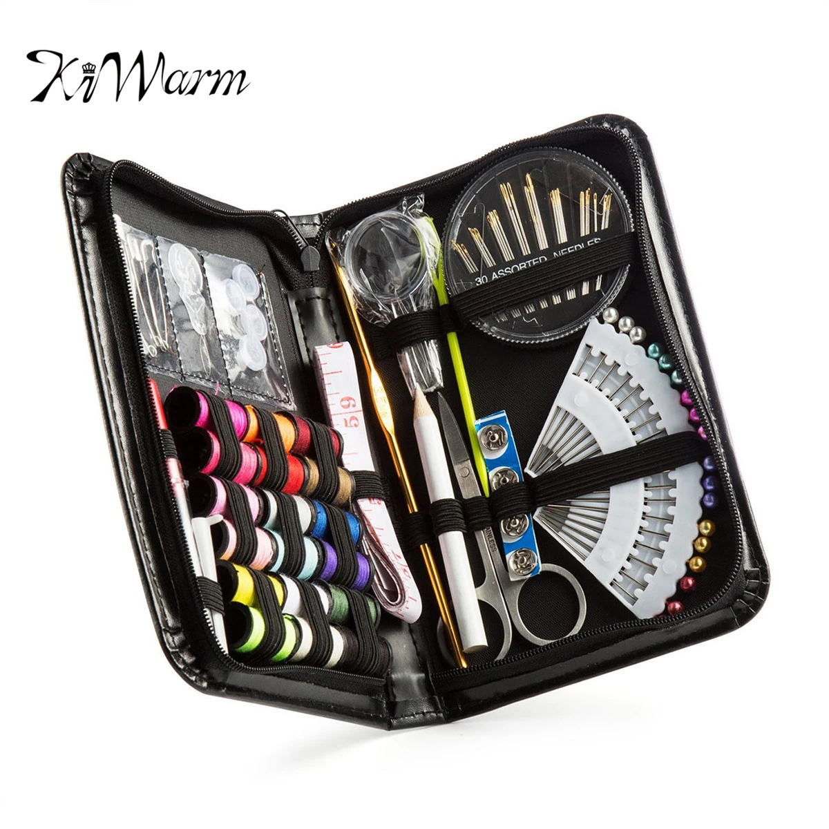 KiWarm 91Pcs Portable Sewing Kit Home Travel Emergency Professional