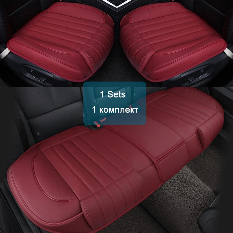 5 сидений(передние+ задние) Чехлы для автомобильных сидений, подушки для автомобильных сидений, автомобильные подушки для BMW Audi Honda CRV Ford Nissan VW Toyota - Название цвета: 1 sets Red