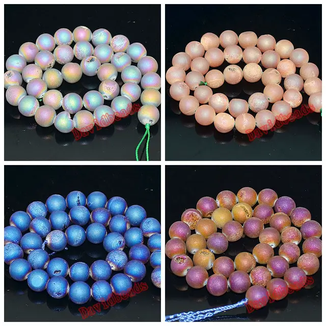 Cuentas Redondas Naturales De 2 Mm, 4 Mm, 6 Mm, 8 Mm, 10 Mm, 12 Mm, 14 Mm, 16 Mm, Piedras Semipreciosas Sueltas Para Bisutería, Cadena De 15 Pulgadas