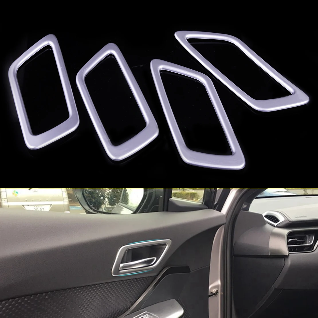 CITALL font b Car b font font b Interior b font Accessories 4pcs ABS Door Handle