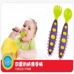 Детские мягкие силиконовые вилка для приема пищи и ложка для ребенка безопасное питание ложка для ребенка мелкая ложка для кормления