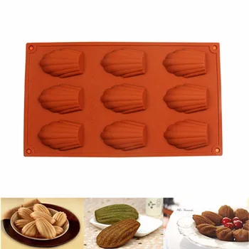 

ANGRLY DIY Shell Shaped Silicone Cake Mold /Silicone Chocolate/Madeleine mold /Kids Christmas bakeware silicone mold makeup
