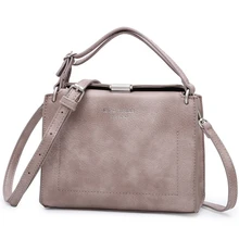 Vintage Box type Square Shoulder Bag Women Chic Lock Japan Style Simple Plain Bag Ladies Designer