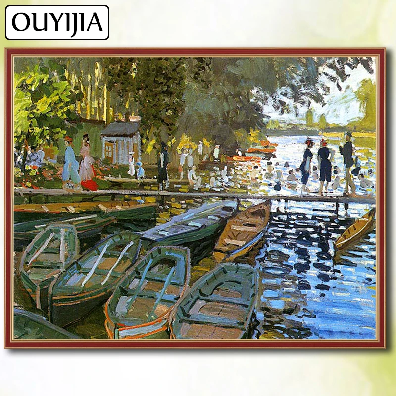 Алмазная картина OUYIJIA Monet Impression вышивка пейзажа для рукоделия стразы