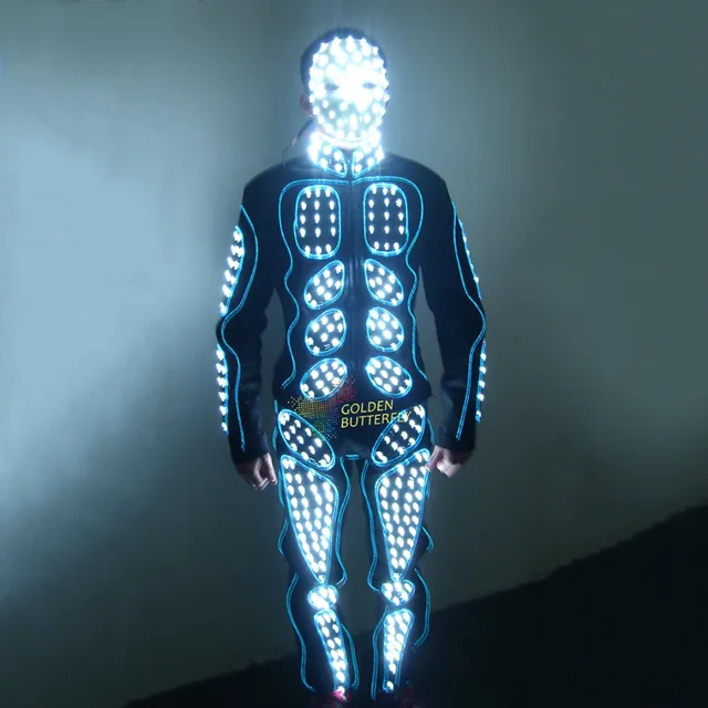 LED Clothes Glowing Luminous Clothing Suits Costumes 2017 Hot Fashion