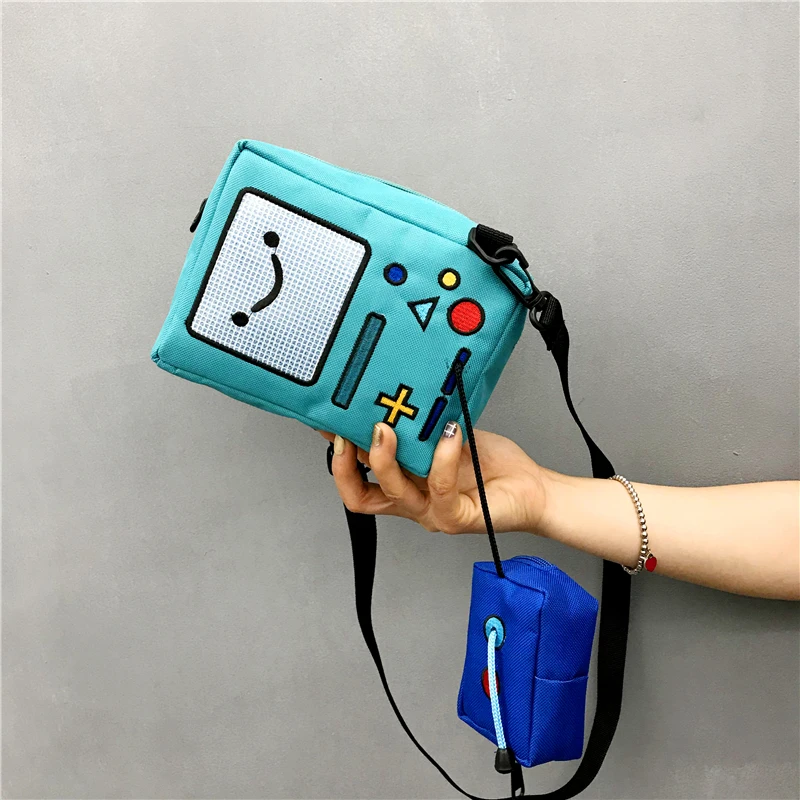 

Adventure Time Shoulder Bags Jake Finn Beemo Cartoon School Bag BMO Canvas cute HandBags Messenger Bag Kids gift