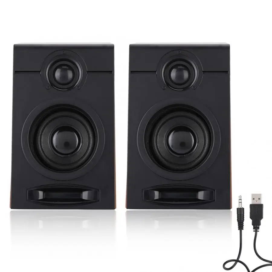 

Paird 3in Heavy Bass Computer Speakers HiFi Sound Computer Subwoofer with Non-slip Mat new