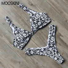 Mooskini бренд 2017 горячий дизайн женщин купальники bikinis сексуальное стринги нижняя купальный костюм росту бразильские бикини leopard купальники