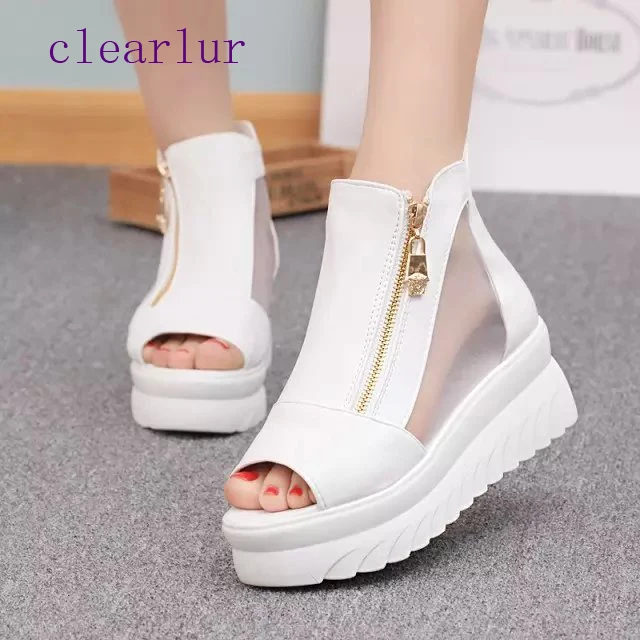 

Summer mesh sandals sexy high heels single shoes women's shoes Europe America spring and summer gauze flat shoes C0167