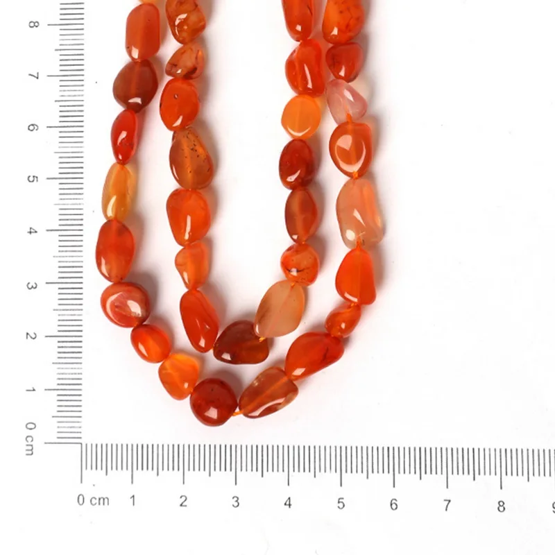 Hot Selling 7-11mm Natural Carnelian Straight Hole Stone Approx 40pcs Natural Stone Chip Beads 38cm/str For DIY Jewelry Making